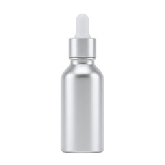 Silver cosmetic dropper bottle mockup