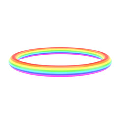Rainbow colored halo ring icon
