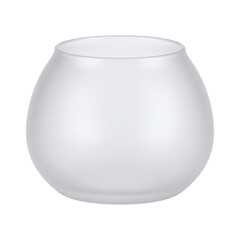 Frosted glass vase or fish bowl