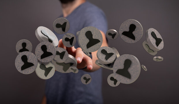 Conceptual shot illustrating networking, connectivity, and social media influence, perfect for illustrating technology trends in business.