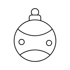 outline vector illustration of a christmas bell icon vector art