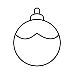 outline vector illustration of a christmas bell icon vector art