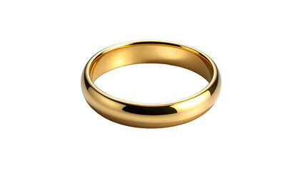 Gleaming gold band, simple design, isolated against black background