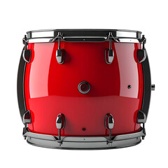 Red drum, glossy finish, metal hardware