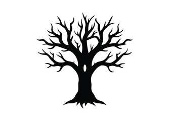 Fototapeta premium cursed tree silhouette vector icon