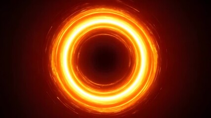 Abstract visualization of a black hole with a glowing accretion disk - Powered by Adobe