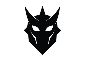 dark blood mask silhouette vector icon