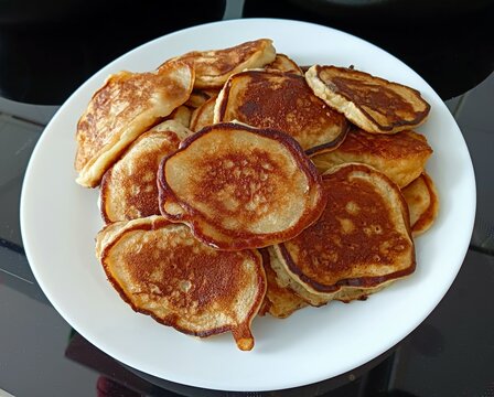 delicious pancakes on a white plate