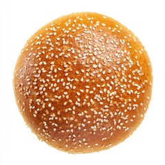 Round sesame seed bun, top view (5)