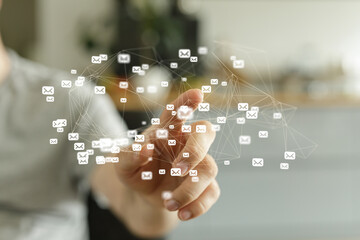 Close up of a person's hand reaching out.  Perfect for concepts of connection, help, and interaction.