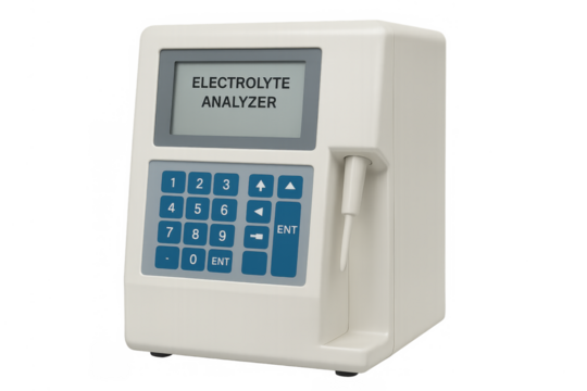 Medical electrolyte analyzer performing diagnostic blood testing