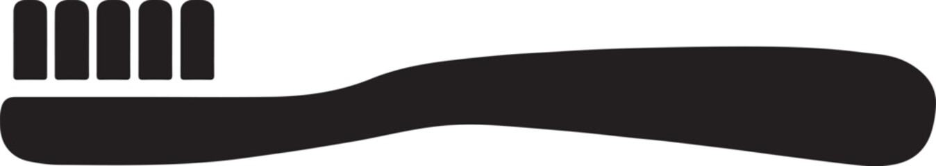 Toothbrush Silhouette – Hygiene Essentials Vector