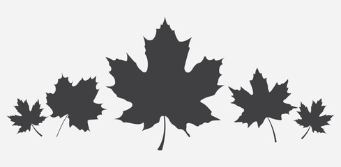 Maple Leaf Vector Black