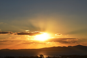 Sunset over the mountains