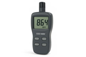 Co2 meter measuring air quality and carbon dioxide concentration