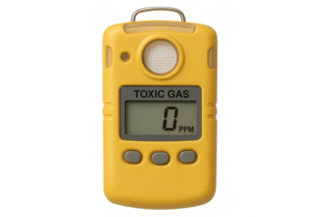 Portable yellow toxic gas detector measuring safety levels