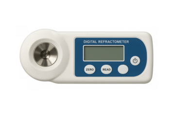 Digital refractometer measuring brix sugar concentration