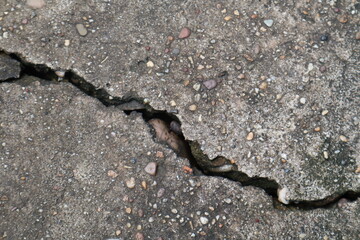 old damaged asphalt