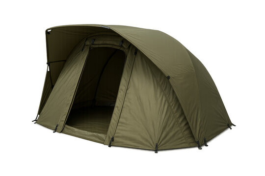 Green bivvy tent for fishing, camping, isolated