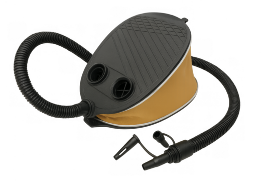 Foot pump with hose and nozzles inflating items