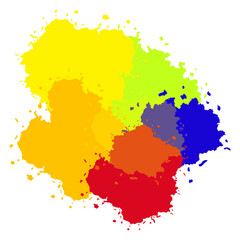 Naklejka premium Ink Splash Multicolor
