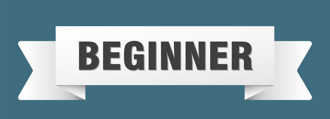 beginner ribbon isolated on transparent background. beginner ribbon