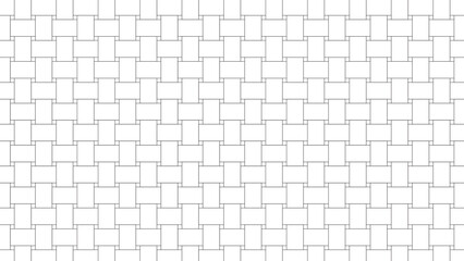 Minimalist Seamless Woven Basket Texture Background with Outline