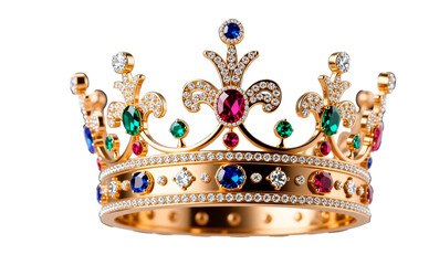 golden crown isolated on white