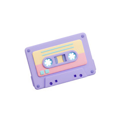 Obraz premium Colorful Pastel Retro Cassette Tape