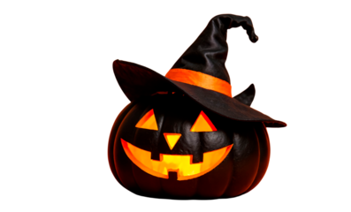 halloween black pumpkin isolated on white