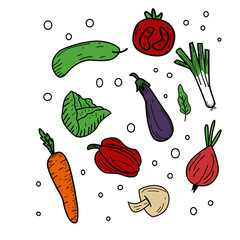 seamless pattern with vegetables