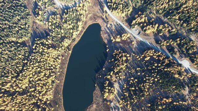 flight in Gorny Altai in autumn, Russia September