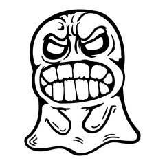 Angry Ghost Monster Halloween Evil Mad Scary Creepy