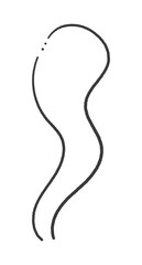 シンプルでおしゃれな手書きのゆるい形 -ゆらゆら漂う湯気や煙のような細長い吹き出し･フレームの素材