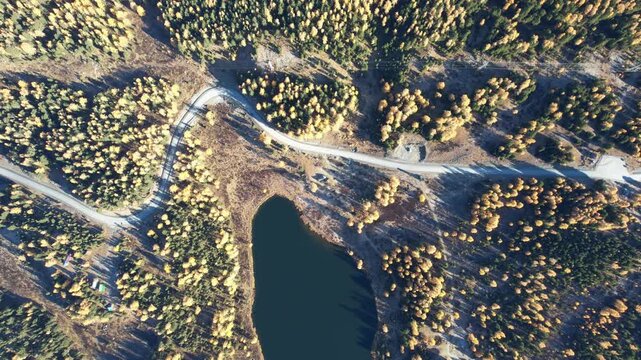 flight in Gorny Altai in autumn, Russia September