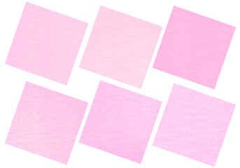 ピンク色の和紙テクスチャの正方形にデザインされたかわいい装飾フレーム