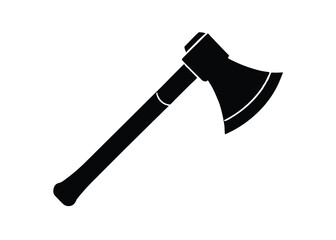 execution axe silhouette vector icon