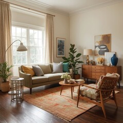 modern living room , living room interior