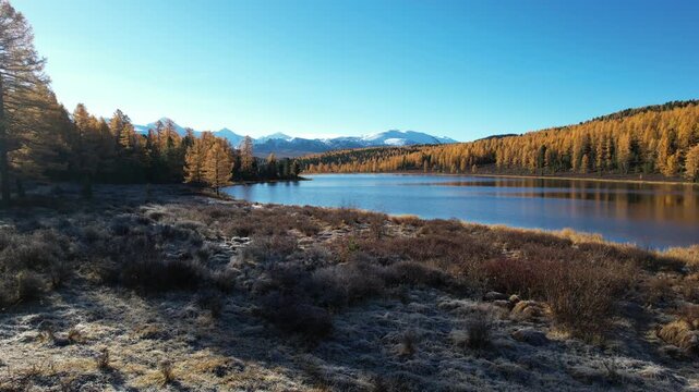 flight in Gorny Altai in autumn, Russia September