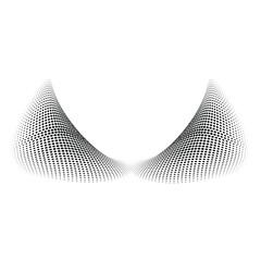 Cow horns 3d Vector dotted