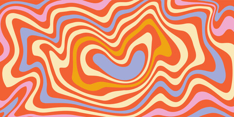 Cool Y2k Abstract Colorful Wavy Texture Vector Design Art. Groovy Psychedelic Rainbow Pattern. Trippy Pop Art illustration.