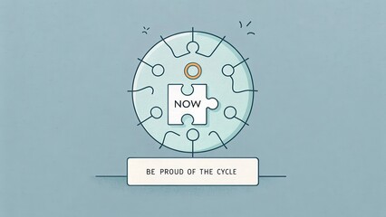 Puzzle piece labeled NOW forming a circular loop