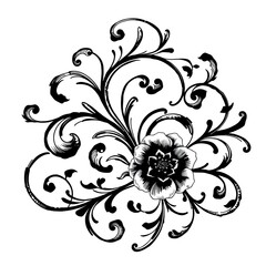 vector illustration of a floral ornament