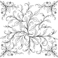 vector illustration of a floral ornament