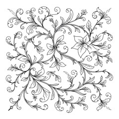 vector illustration of a floral ornament
