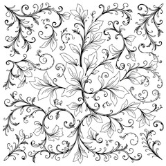 vector illustration of a floral ornament
