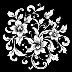 vector illustration of a floral ornament