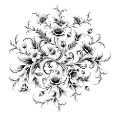 vector illustration of a floral ornament