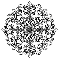 vector illustration of a floral ornament