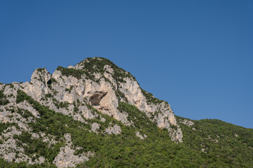 Spectacular summer landscape of the hills and mountains of the Marche